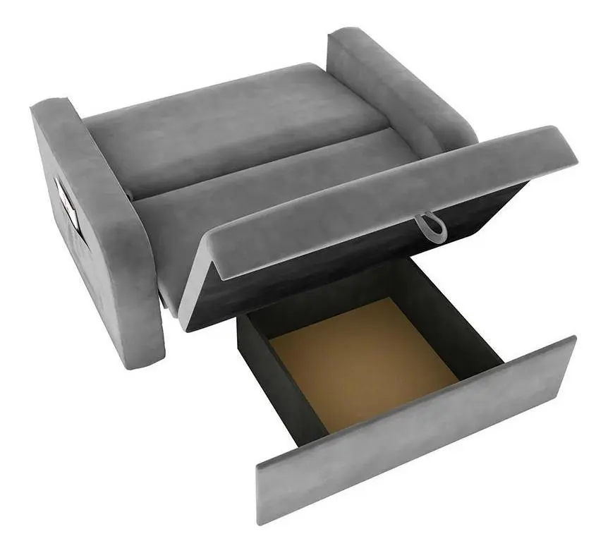 O Que É um Sofá-Cama com Baú

É um sofá-cama com um compartimento de guarda embaixo do assento. Basta levantar a estrutura para acessar esse espaço, onde cabem roupas de cama, cobertores ou caixas organizadoras.

Na prática, é sofá no dia a dia, cama quando precisa e armário para guardar o que não pode ficar à vista.