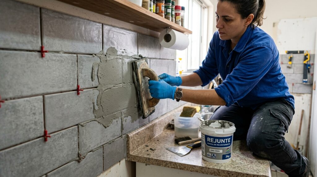 Rejunte e silicone são daqueles itens da casa que ninguém percebe até dar problema — e quando dá, geralmente já é infiltração, mofo ou vazamento silencioso para o apartamento de baixo. A boa notícia é que dá para prevenir: ambos têm vida útil definida e sinais claros de desgaste, muito antes de causar dano estrutural. Neste guia você vai entender a diferença entre rejunte e silicone, quanto tempo cada um dura, e os sinais de que é hora de trocar.