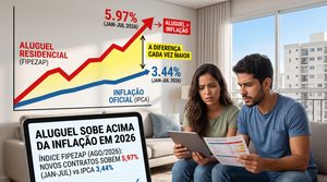 Aluguel residencial sobe 5,97% em 2026, quase o dobro do IPCA, enquanto financiamento e consórcio de imóveis crescem. Entenda os dados mais recentes.